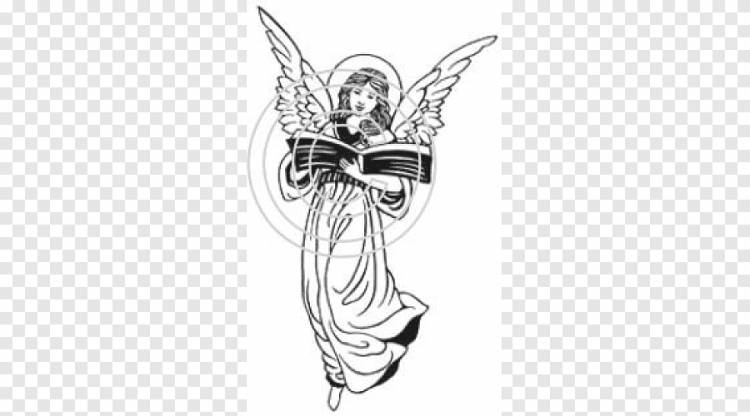 Гавриил Ангел Хранитель Книжка-раскраска, ангел, христианство, монохромный png