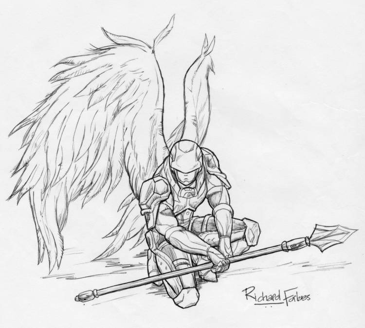 Ангел с мечом скетч