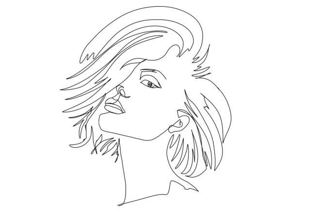 Создам рисунок одной линией one line drawing за