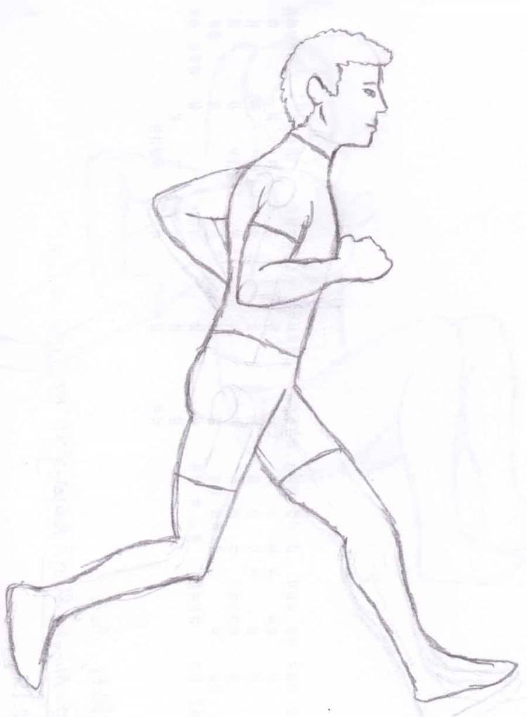 Легкий рисунок человек в движении
