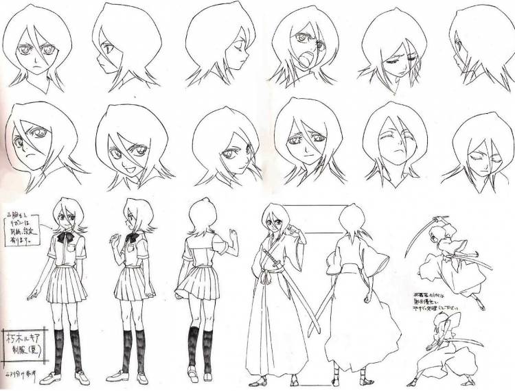 Эскизы аниме персонажей 