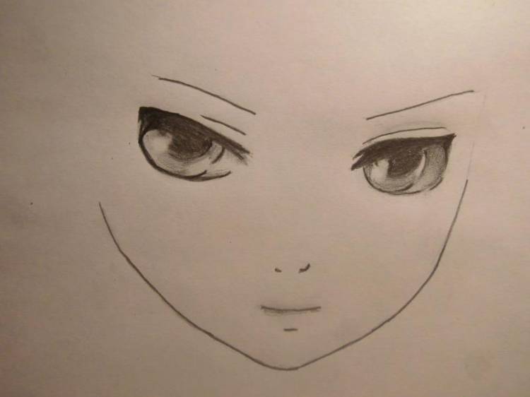 Как нарисовать лицо аниме девушки поэтапно