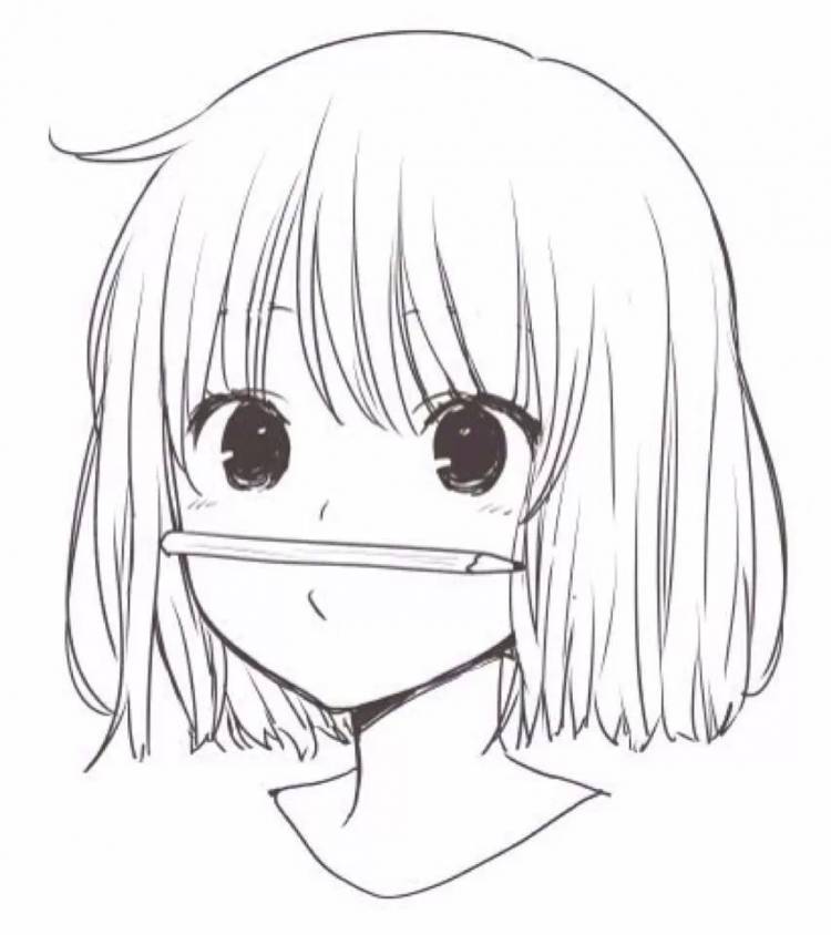 Рисунки для срисовки лицо аниме