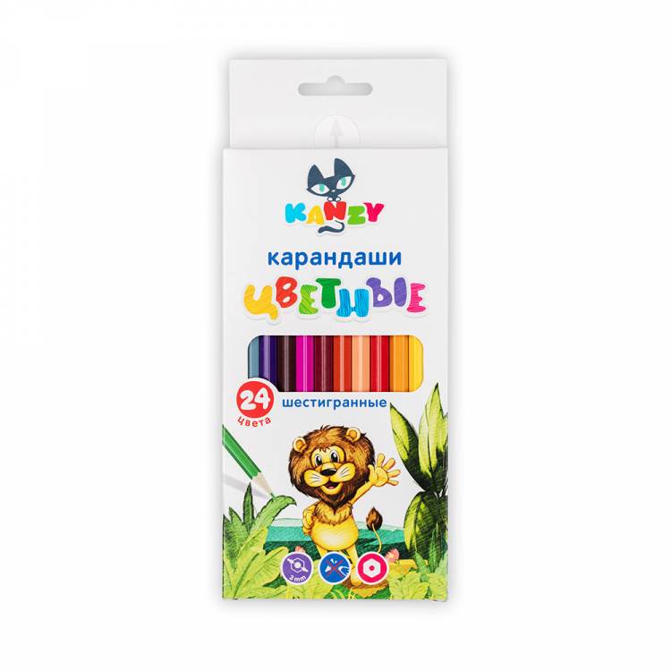 KANZY Весёлый львёнок Набор цветных карандашей CP