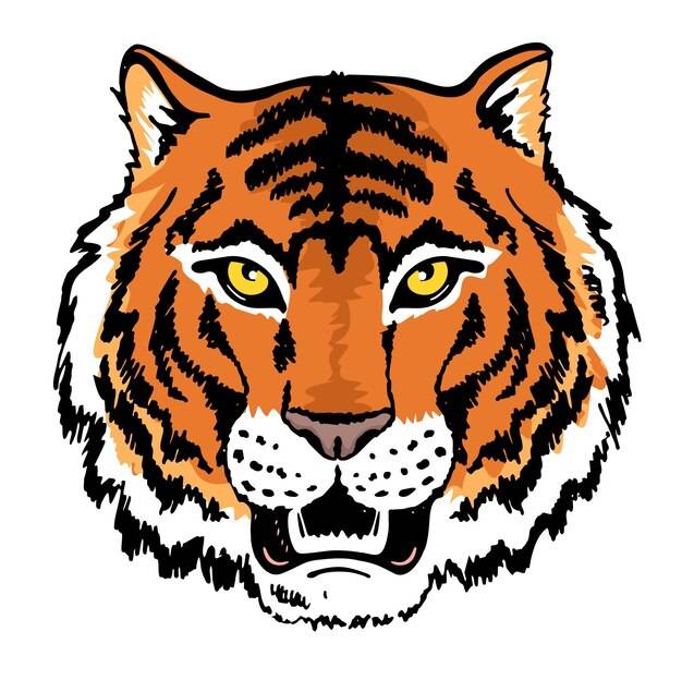 Иллюстрация головы тигра