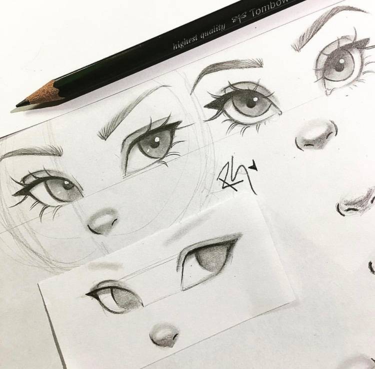 Легкие рисунки для срисовки карандашом глаза