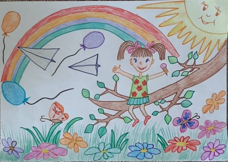 Детские рисунки на тему счастливое детство