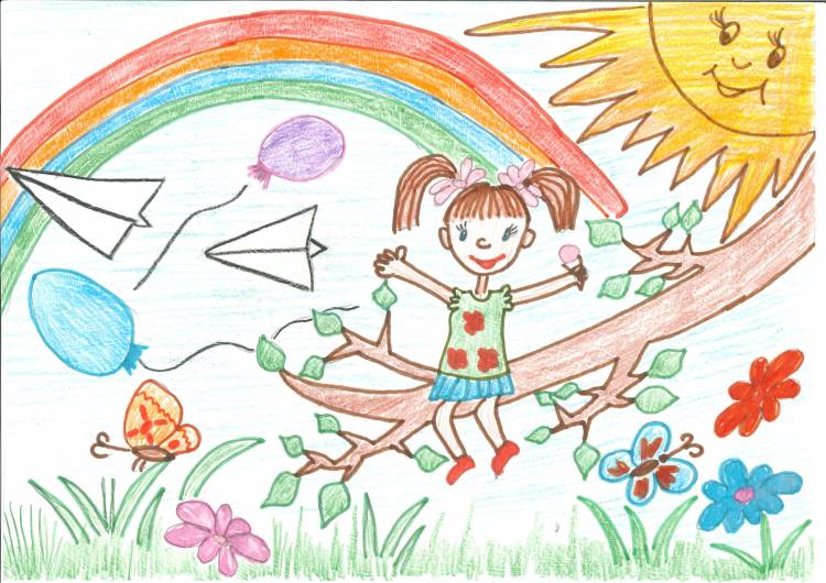 Детские рисунки на тему счастливое детство
