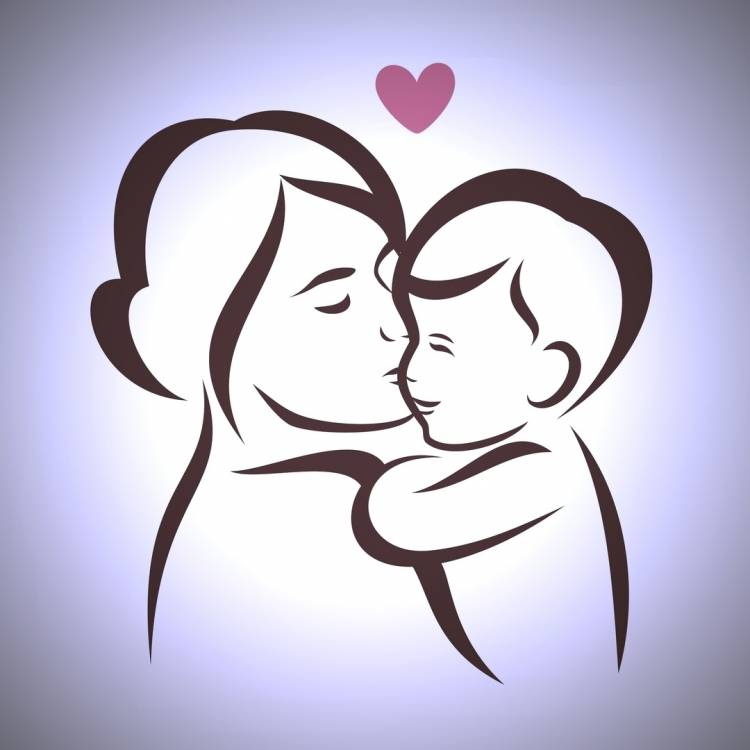 Рисунок карандашом мама и сын