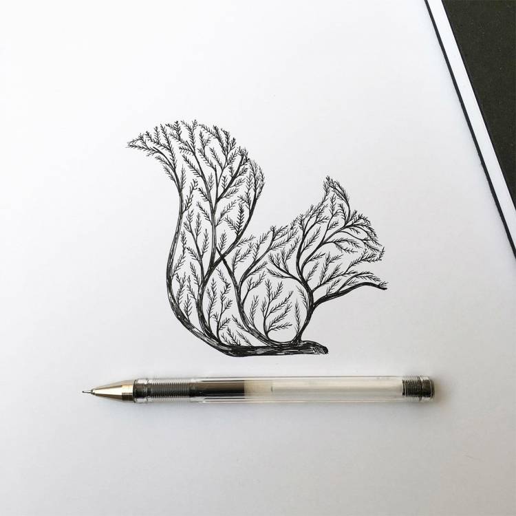 Простые рисунки ручкой для срисовки