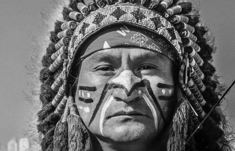 Раскраски Индейцев на лице 