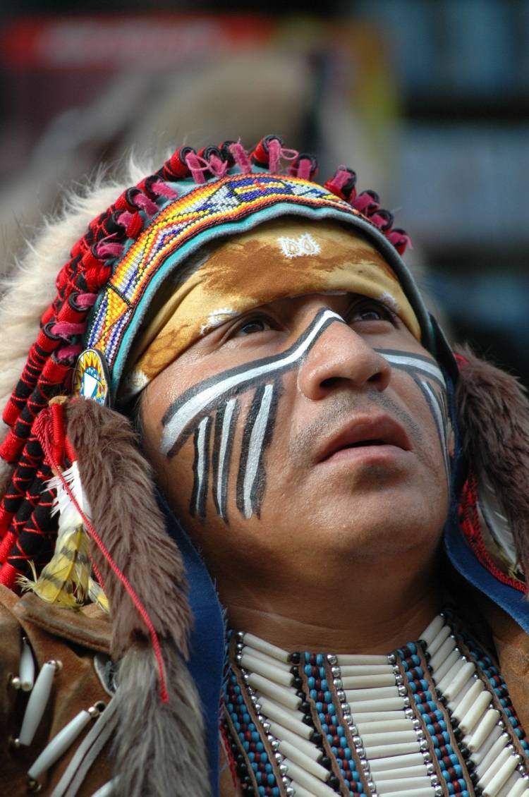 Раскраска индейцев на лице
