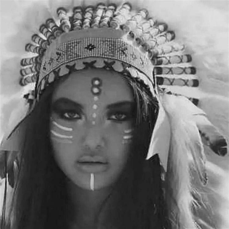 Раскраски Индейцев на лице 