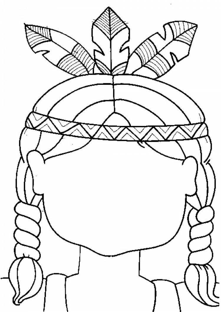 Индеец рисунок для детей