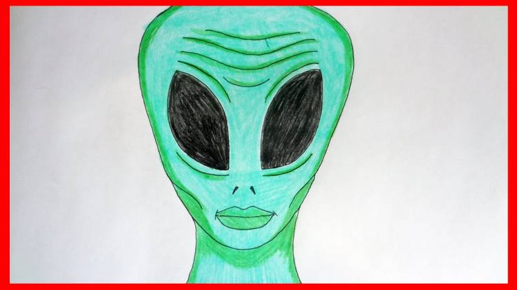 How to draw Alien, Как нарисовать инопланетянина