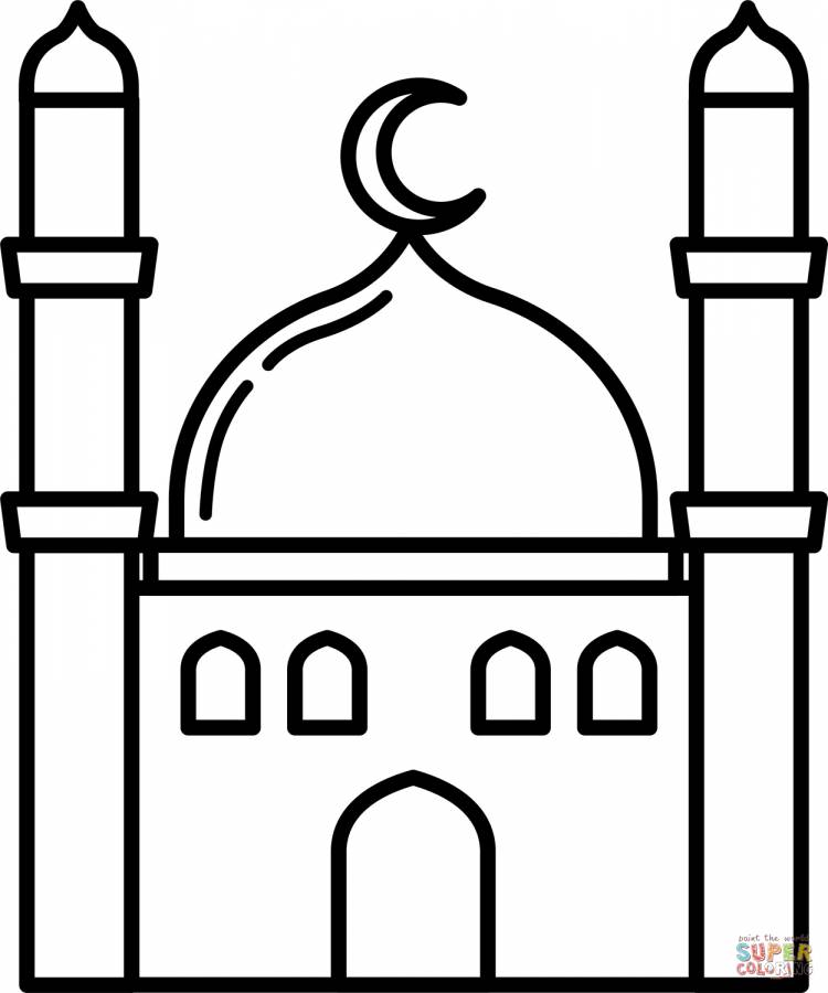Раскраска Мечеть