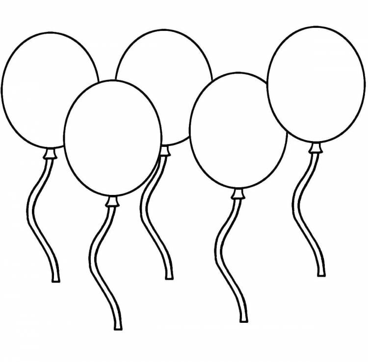 Раскраски Для малышей воздушный шарик 