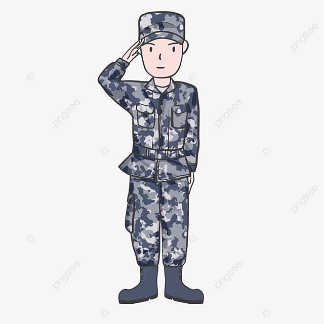Мультяшный спецназовец в стандартной позе салюта PNG , солдатский клипарт, мультфильм, стандарт PNG картинки и пнг PSD рисунок для бесплатной загрузки