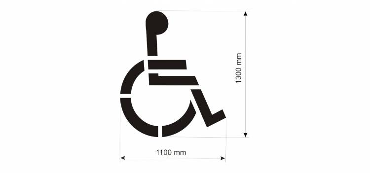 Трафарет для разметки парковки инвалидов