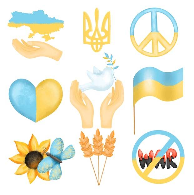 Украинские патриотические символы украина клипарт символы украинского государства