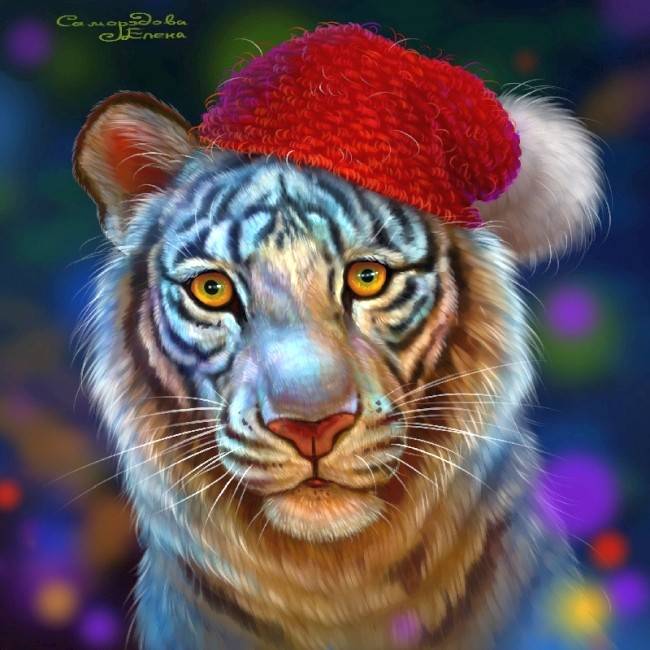 Картинки, рисунки Тигров на Новый год