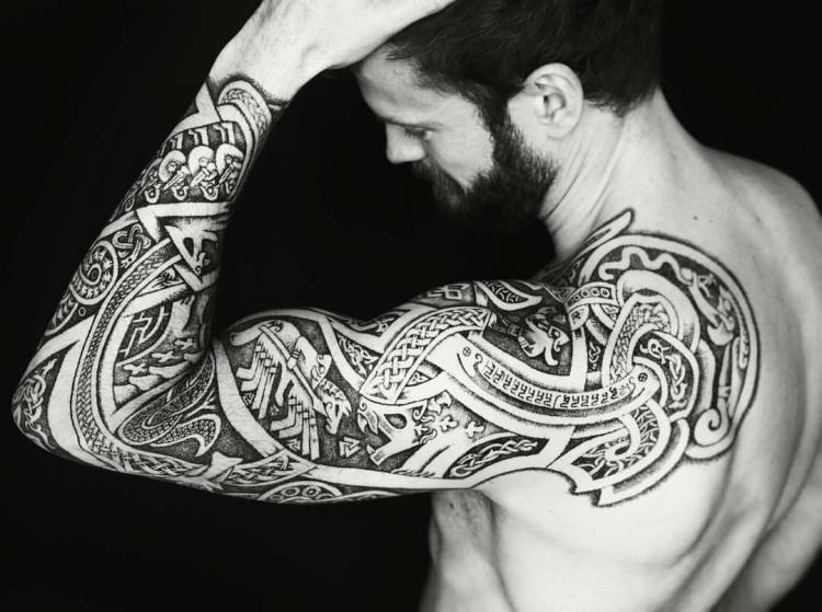 Скандинавские татуировки для мужчин 
