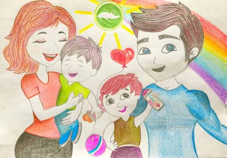 Моя любимая семья» конкурс детского рисунка « Молодежь Югорска