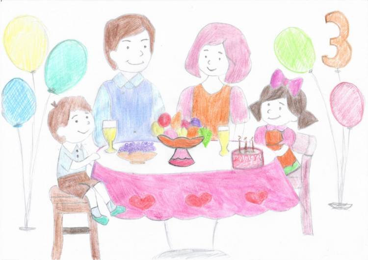 Семейный праздник рисунок