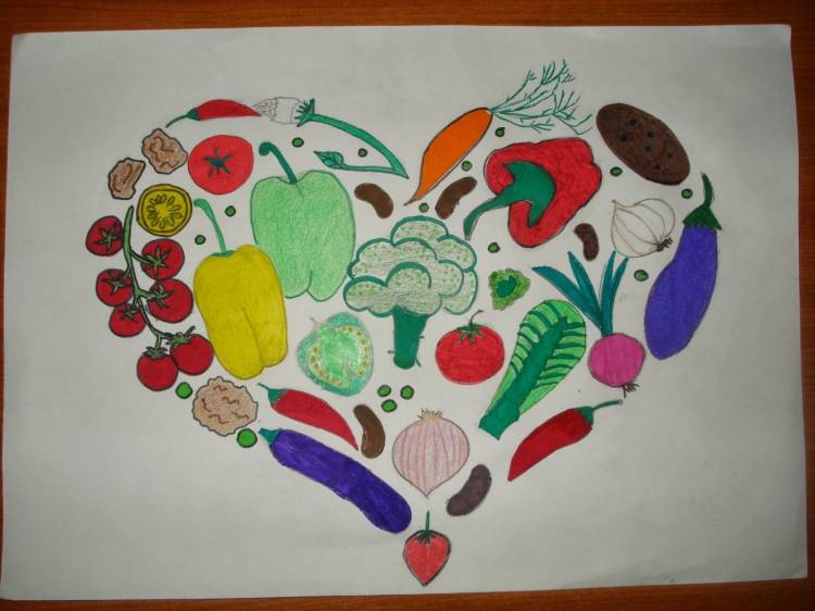 Рисунки на тему здоровая еда