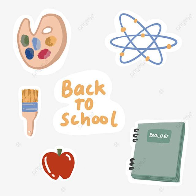 обратно в школу элемент стикер биология PNG , книга, Биология, яблоко PNG картинки и пнг PSD рисунок для бесплатной загрузки