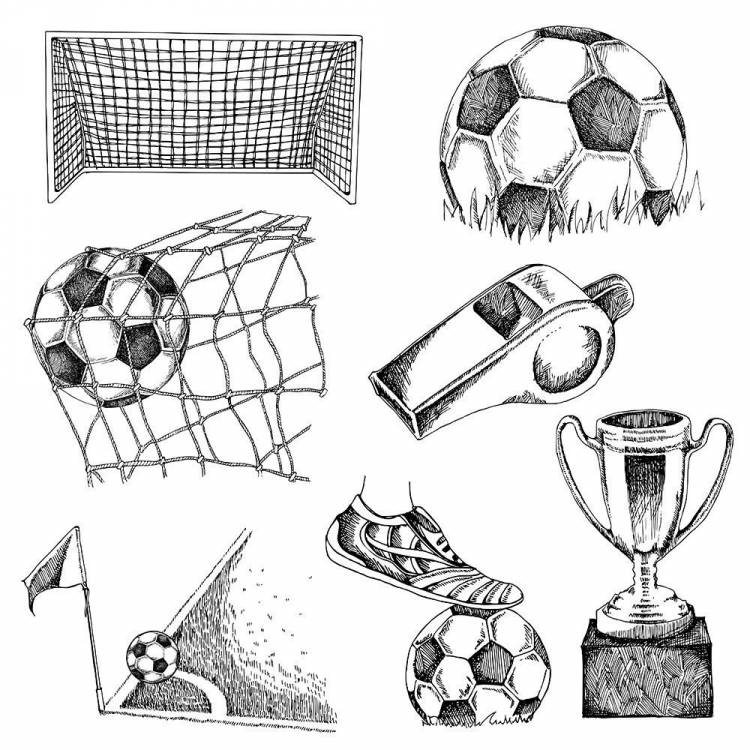 Рисунки связанные с футболом