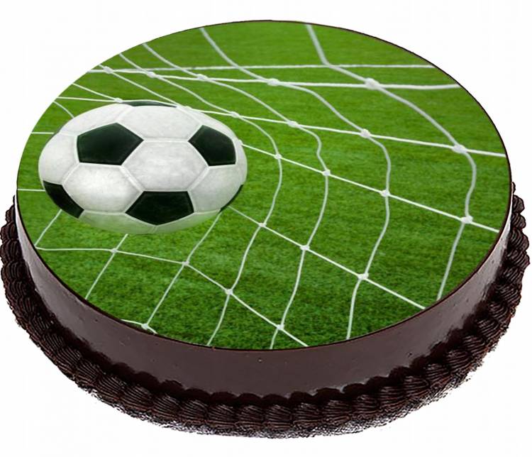 Рисунок мяча футбольного на торте