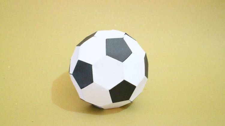 Как сделать футбольный мяч из бумаги оригами своими руками