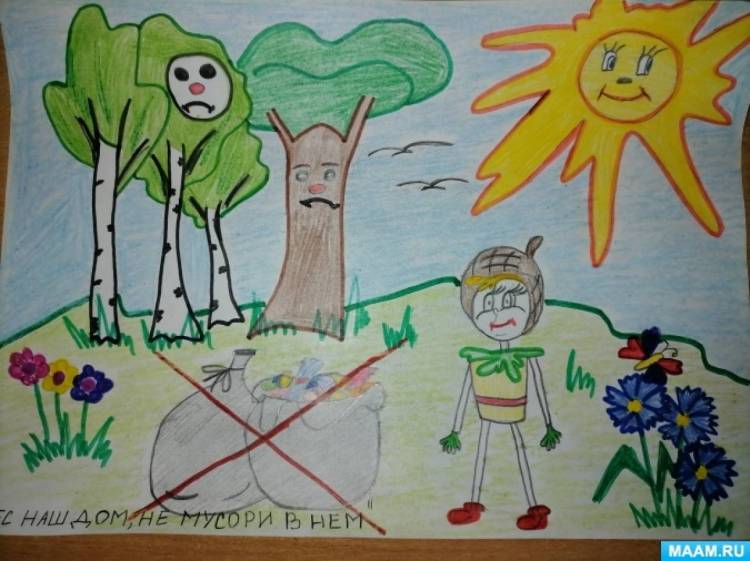 Детские рисунки на экологическую тему 