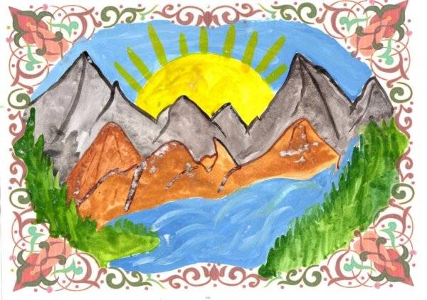 Рисунок мой казахстан 