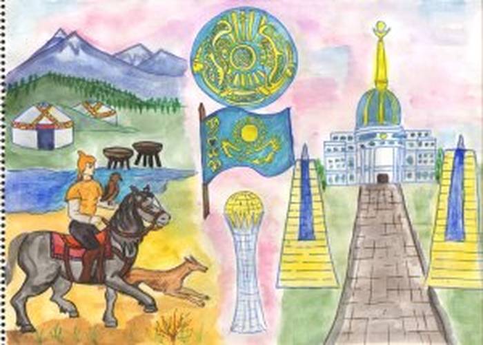 Детские рисунки ко дню республики Башкортостан