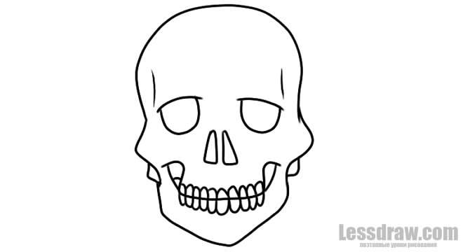Как нарисовать череп на Хэллоуин