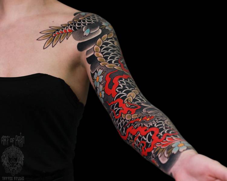 Татуировка женская япония тату