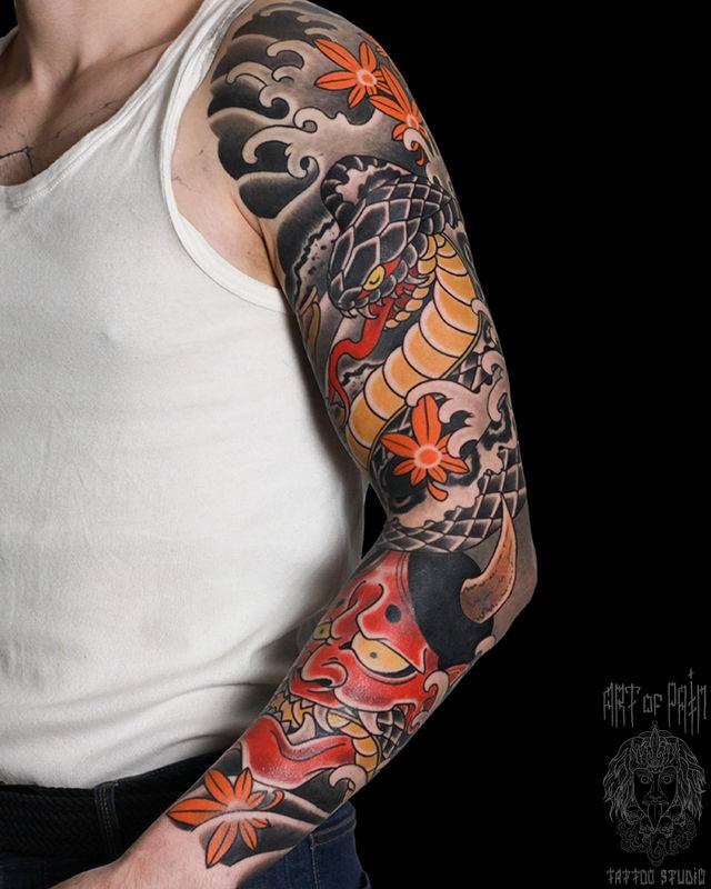 Татуировка мужская япония тату