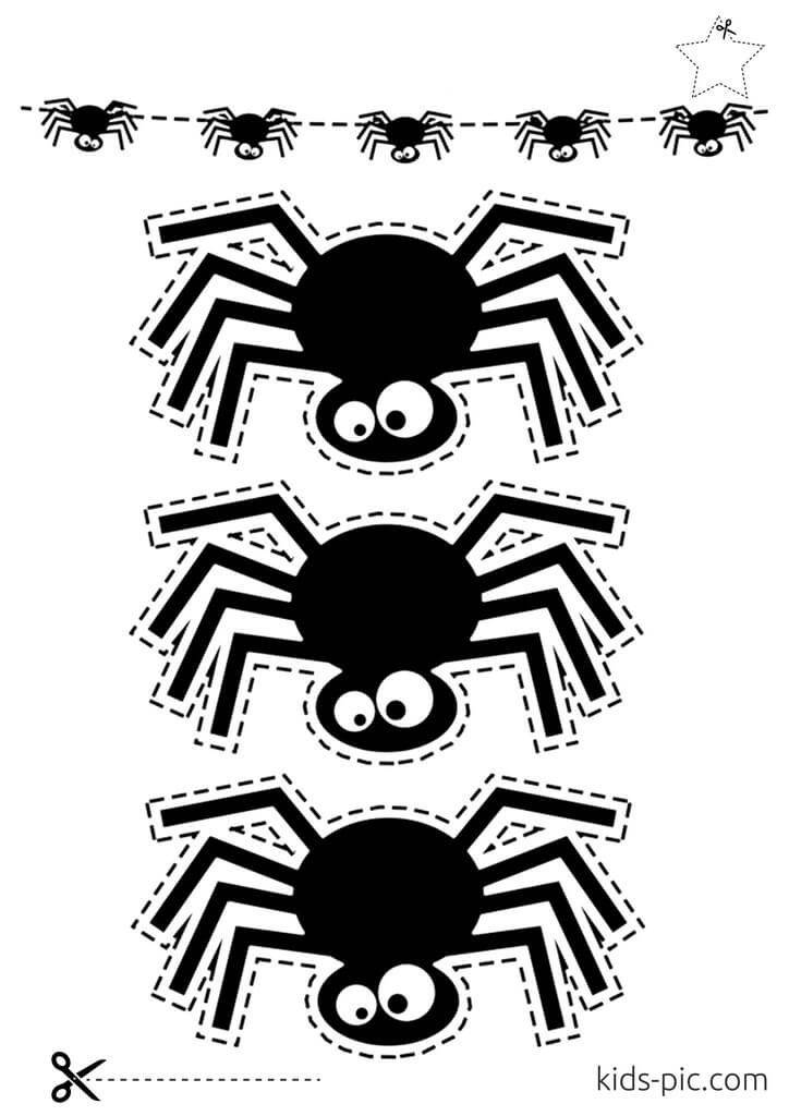Шаблоны пауков на Хэллоуин