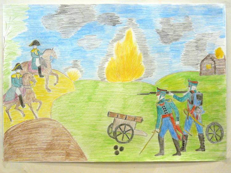 Рисунок на тему Бородинское сражение