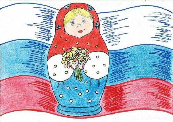 Рисунок на тему моя россия 
