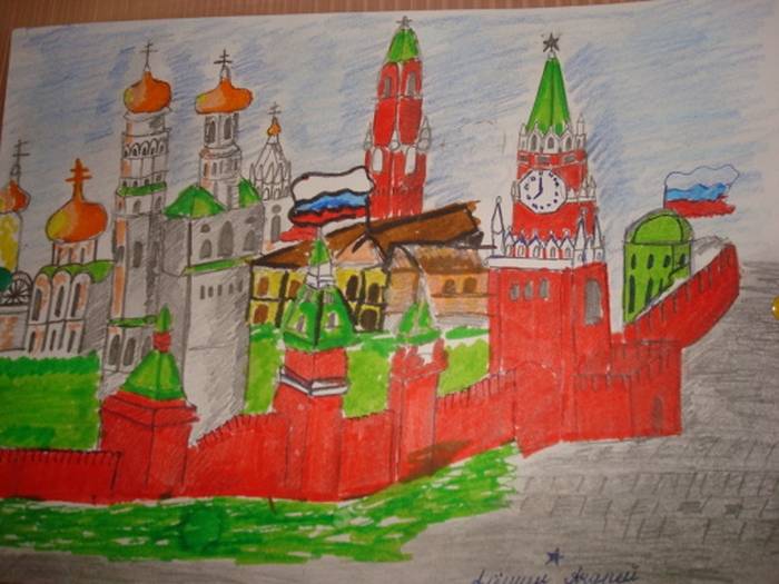 Кремль рисунок карандашом для детей и взрослых