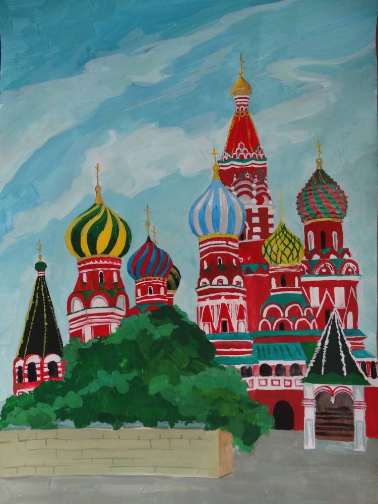 Как нарисовать кремль москвы