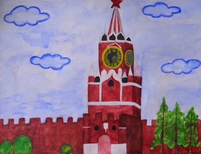 Как нарисовать Москву карандашом, красками для детей поэтапно?