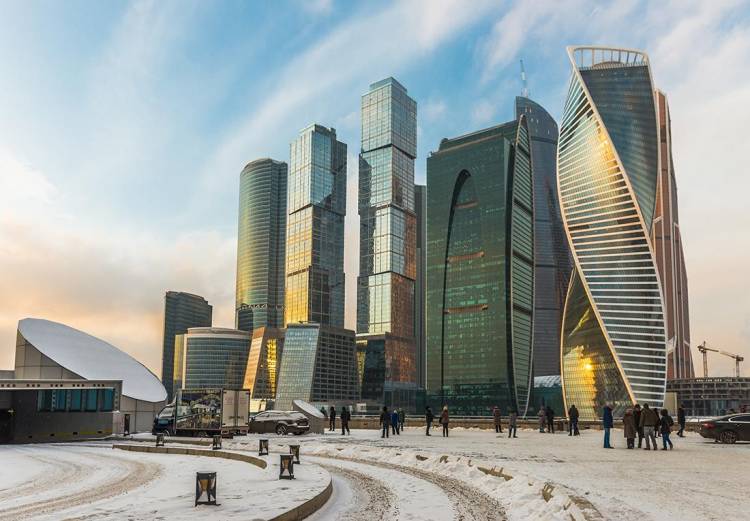 Фотообои «Москва-Сити зимой»
