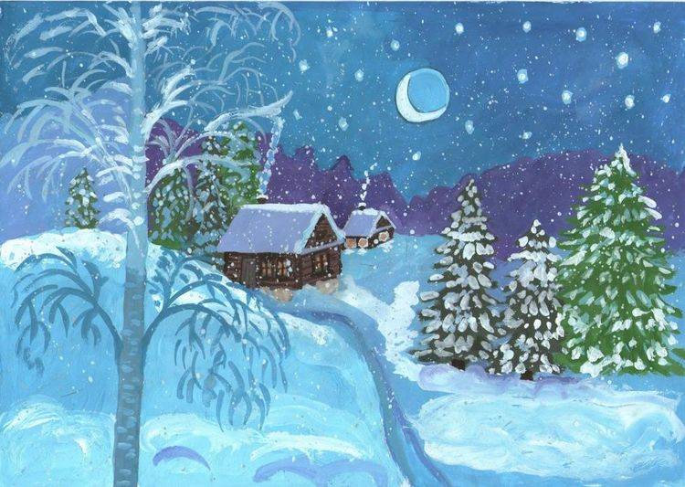 Рисунки на тему Зимняя сказка для детей в детский сад