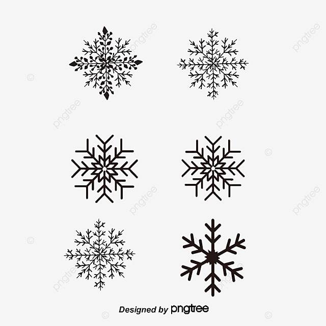 черно белые снежинки значок силуэт PNG , снежинка клипарт черно белый, Черный вектор, Силуэт вектор PNG картинки и пнг PSD рисунок для бесплатной загрузки