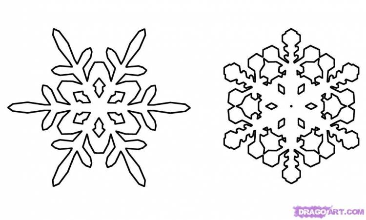 Как нарисовать снежинку поэтапно