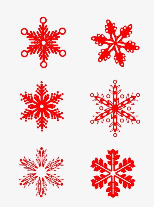 Красная минималистская коллекция снежинок в продаже PNG , красный, рождество, снежинка PNG картинки и пнг рисунок для бесплатной загрузки